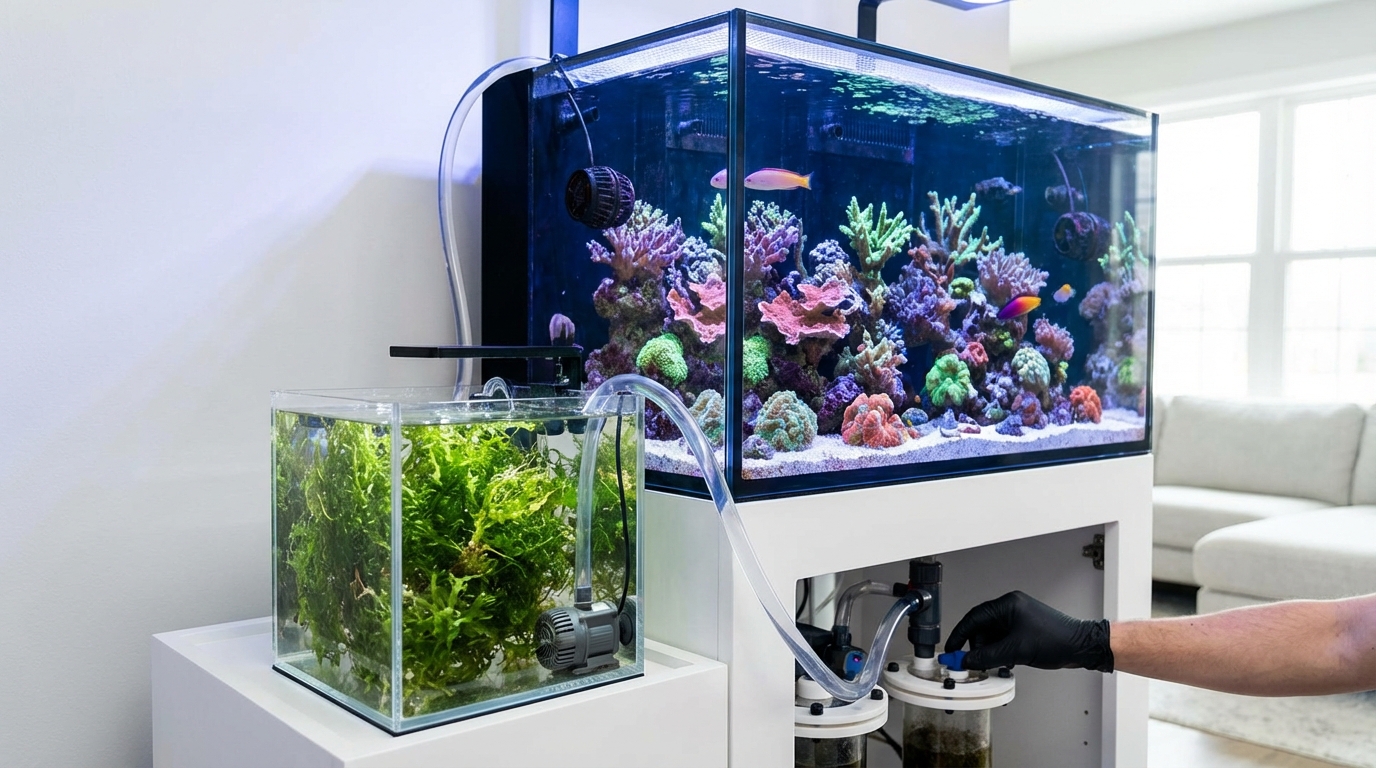 How do I lower nitrate in a reef tank without shocking corals?