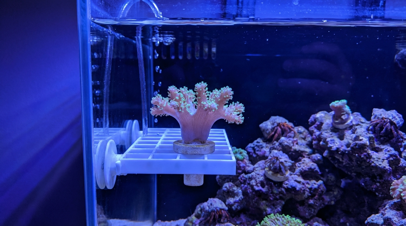 How long should I run my reef lights after adding new coral?